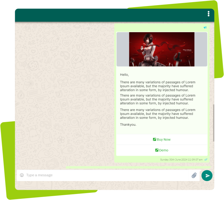 Integrated WhatsApp Chat Interface